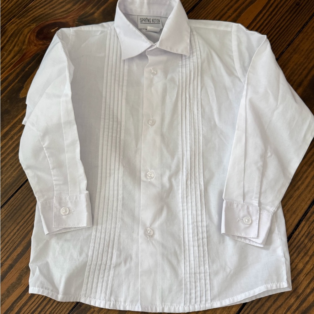 Elegant White Kids Button Down Shirt